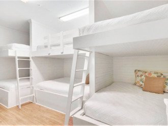 1st Floor custom Bunk Room with 3 sets of Double/Double Bunks