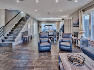 The Elegant Open Floor Plan Leading From the Living area to the Dining Area