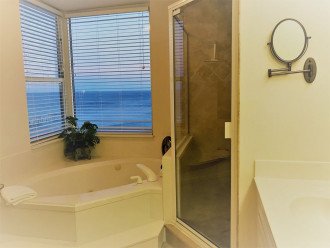 Jacuzzi and Travertine Shower in Master Bath Offer Spectacular Views