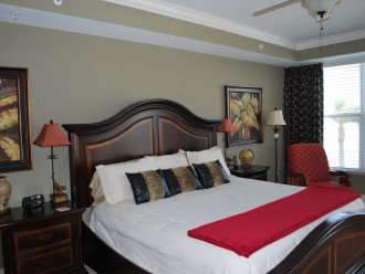 King bed in the master bedroom
