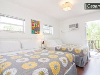 Master Bedroom with 2 Queen beds/ sleeps 4. Apt now Offers Central AC (not wall)