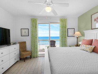 Master bedroom private balcony access & views of the Gulf of Mexico