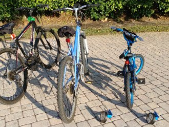 His, Hers and a 16" Bike with Optional training wheels. Fun at the park!