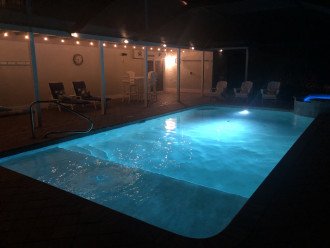 Pool/Spa & Lower Lanai at Night