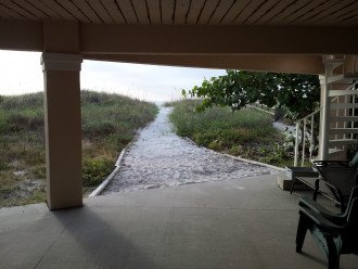 walkway from carport to beach