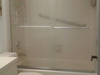 Shower with bathtub