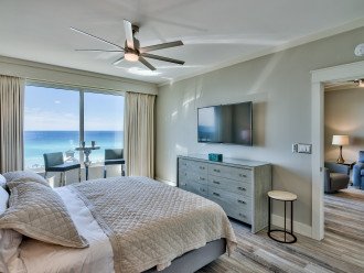 Master King Bedroom with pub table for morning coffee and Gulf Views