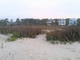 View of our neighborhood from beach.