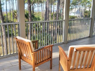 View from master suite's private screened porch.