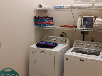 Well appointed laundry room.