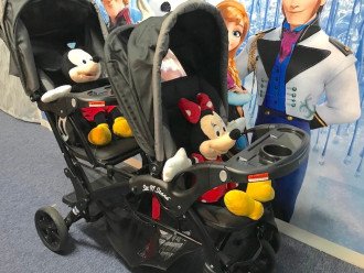 Double stroller provided