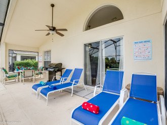 Nice pool deck with lots of lounge and a bran new Gas grill.