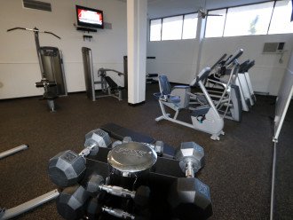 gym is always open, on main floor