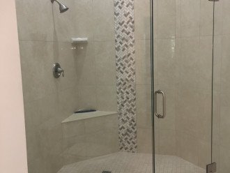Master Shower with Italian Porcelin and Marble!