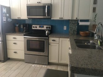 Martha Stewart kitchen, with stainless appliances