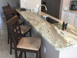 Kitchen Bar with new granite counter tops
