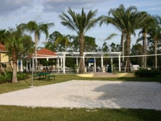 sand volleyball court at clubhouse
