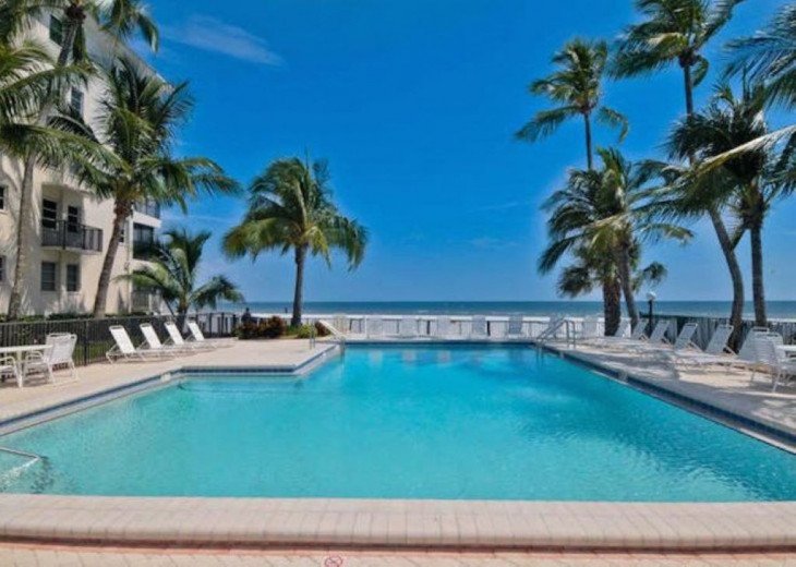 Beautiful pool right on the beach!