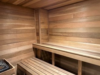 Sauna in Men's and Women's bathrooms