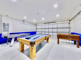 Pool table, air hockey and Foosball