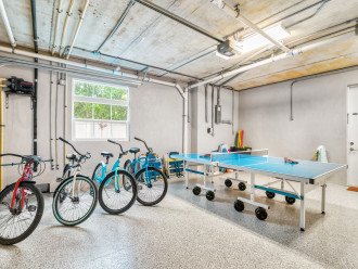 Recreational Zone Featuring Bikes, Ping Pong and Beach Essentials for Well Rounded Sports Experience