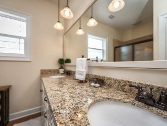 Double sinks, walk in shower and water closet!