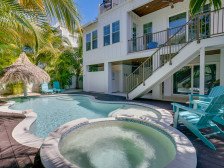 Golf Cart included, private home and only steps to the beach.