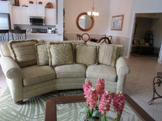 Living room with conversational sofa
