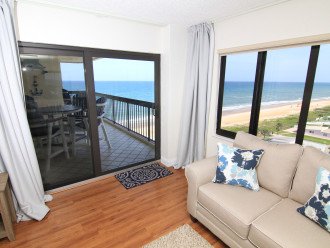 Beautiful ocean view and balcony access from the living room