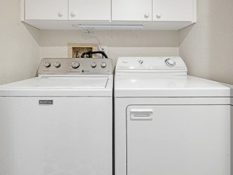 Washer and Dryer Located Inside the Condo