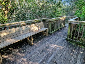Take a relaxing walk down the tree-lined boardwalk.