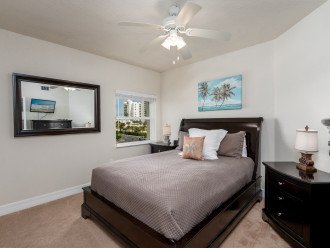 Guest bedroom with Queen bed and TV