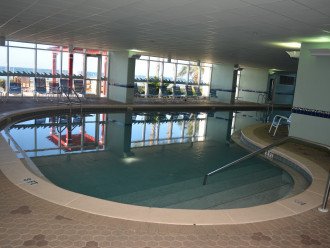 One of the two indoor pools