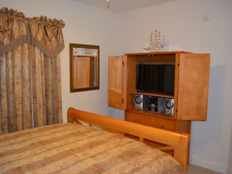 The TV commode in the second bedroom