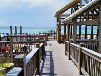 Emerald Shores Pavilion! This is your beach access.