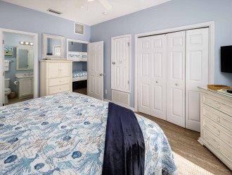 Bedroom w/ own bathroom entrance, large closet, two large dressers for clothing