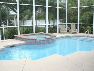 Private pet friendly home across from the beach w/heated pool, spa & waterfalls #1