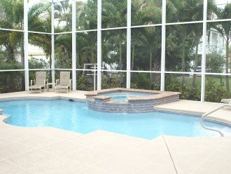Private pet friendly home across from the beach w/heated pool, spa & waterfalls #1