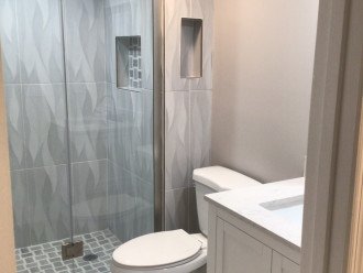 Newly remodeled bathroom January 2022