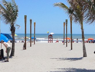 Cocoa Beach Public Beach Access with Chair and Umbrellas Rentals