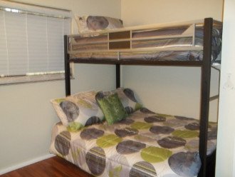 3rd Bedroom, bunk beds, double on bottom, single top bunk
