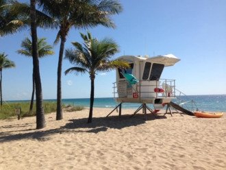 lifeguard stand at beautiful Fort Lauderdale Beaches right across the street !
