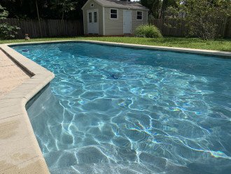 Pool maintenance is done weekly