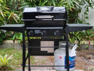 Brand New Three Burner propane Grill. More Burners the faster it happens.
