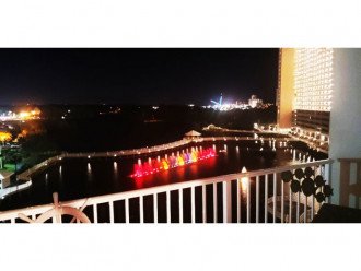 watch the fountain shows from the view of your balcony.