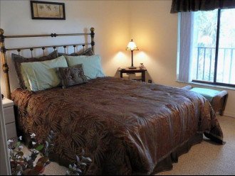 Guest Bedroom- Queen bed, next to 2nd full bath, pocket door closes off area