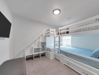 Custom Bunk Rooms Perfect For Kids or Teens with Twin/Twin and Queen/Queen Bunks