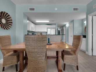 Open concept kitchen with dining table perfect for the family & entertaining