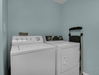 Convenient~ In unit laundry room with full size washer & dryer