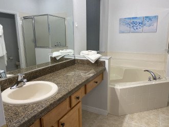 Master bath downstairs for bedroom #1